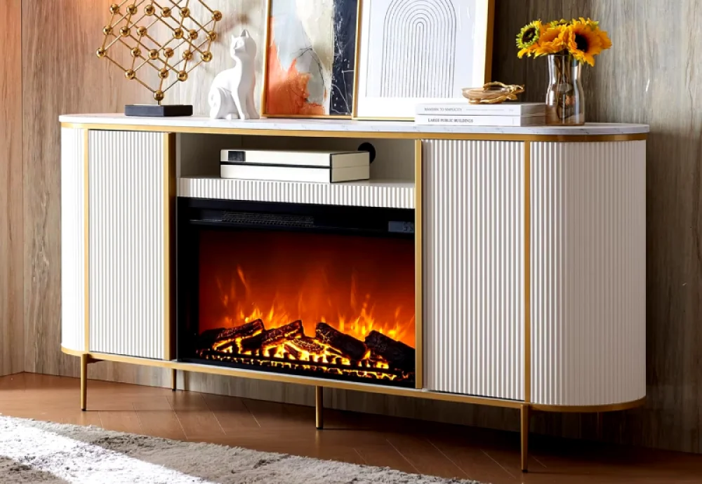 electric heater that looks like a fireplace
